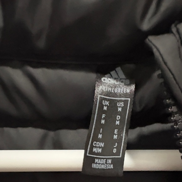 Adidas Men's Black and White Puffer Jacket SZ M - Picture 4 of 4